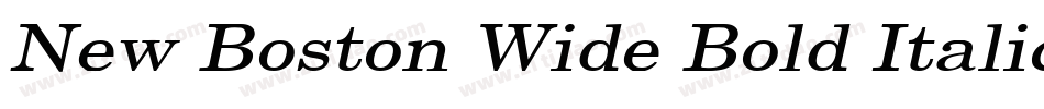 New Boston Wide Bold Italic字体转换